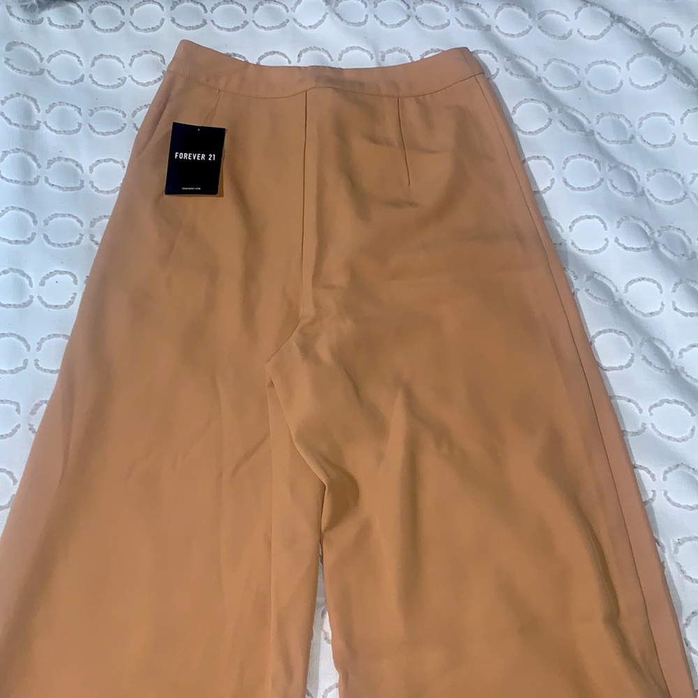 High waisted long woven pants